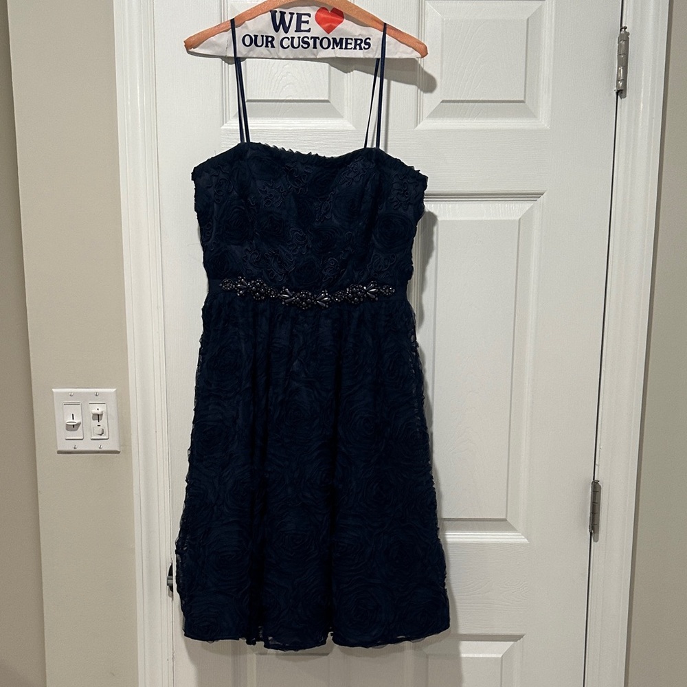 Adrianna Papell Navy Midi Dress